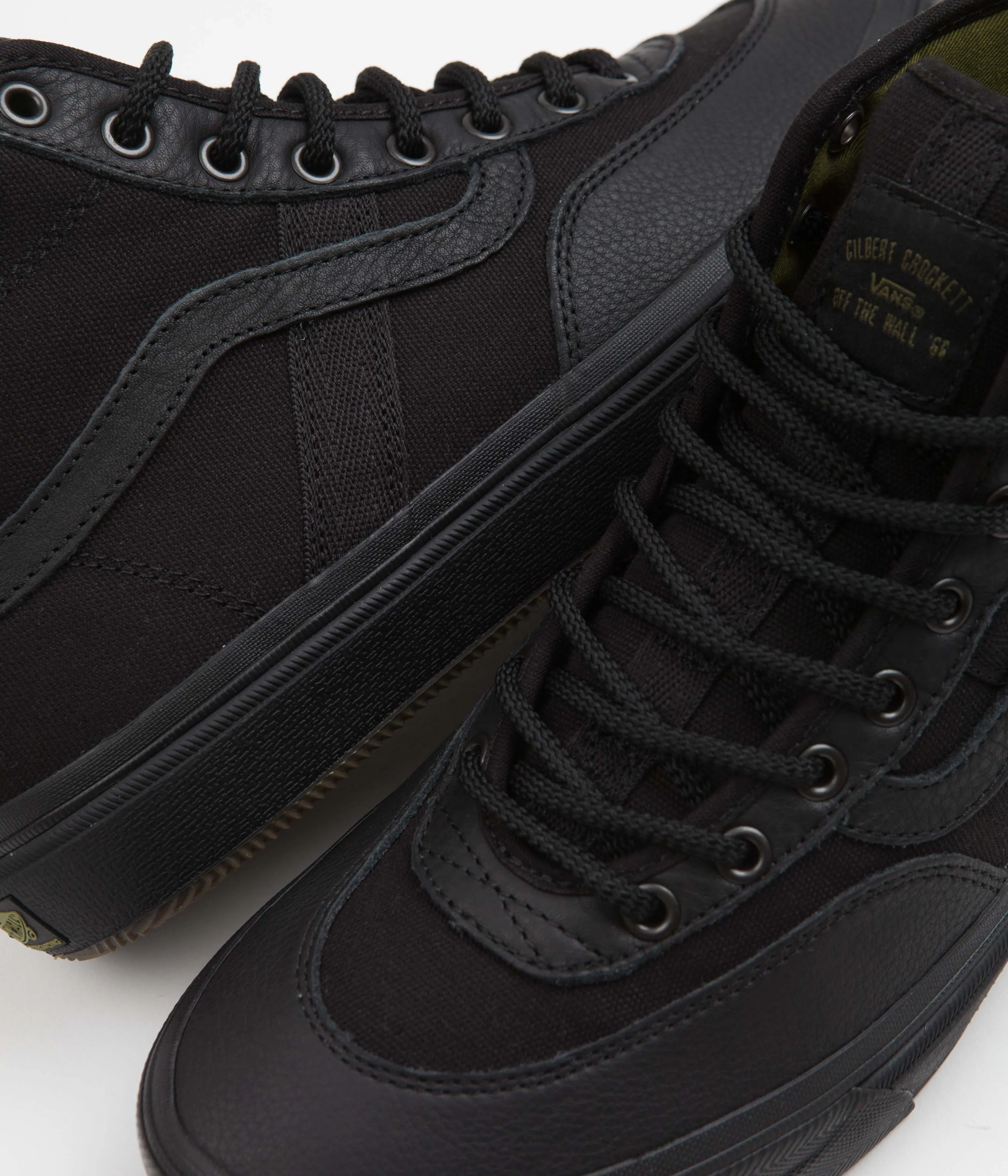 Vans Crockett High Shoes - Butter Leather Black / Black