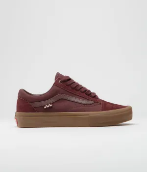 Vans Old Skool Shoes - Dark Red / Gum