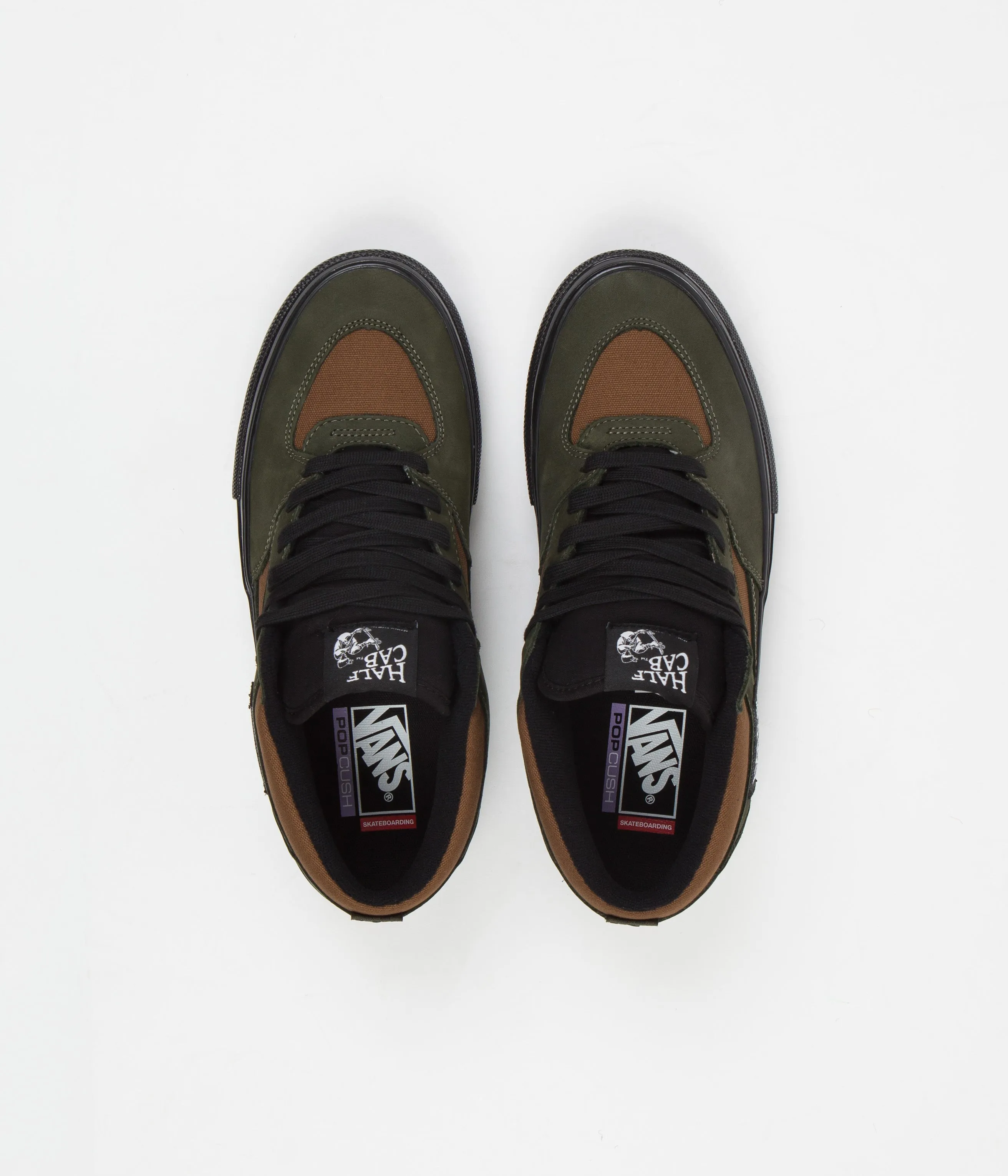 Vans Skate Half Cab Shoes - (Nubuck) Beef / Broccoli