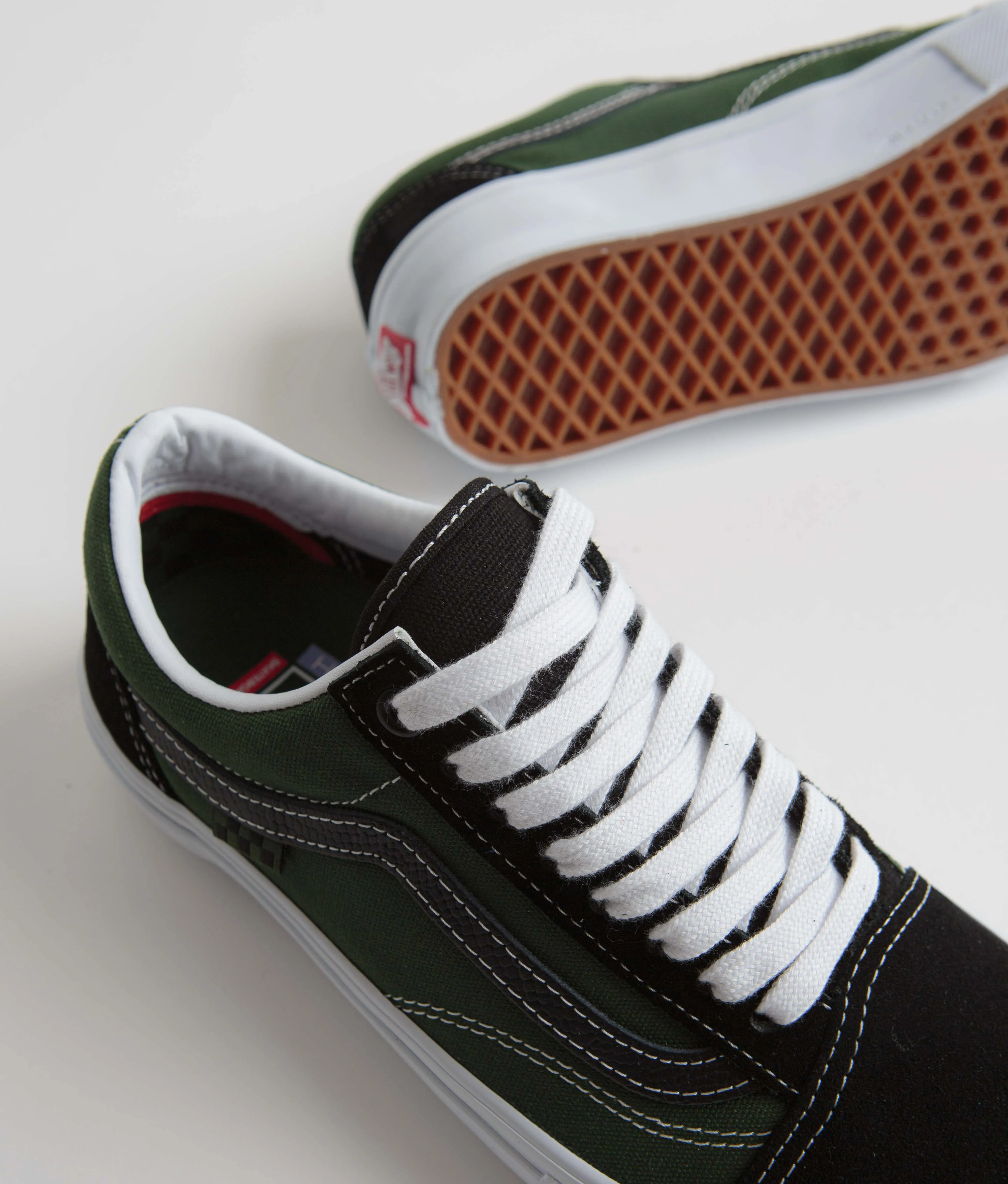 Vans Skate Old Skool Shoes - Safari Black / Greenery