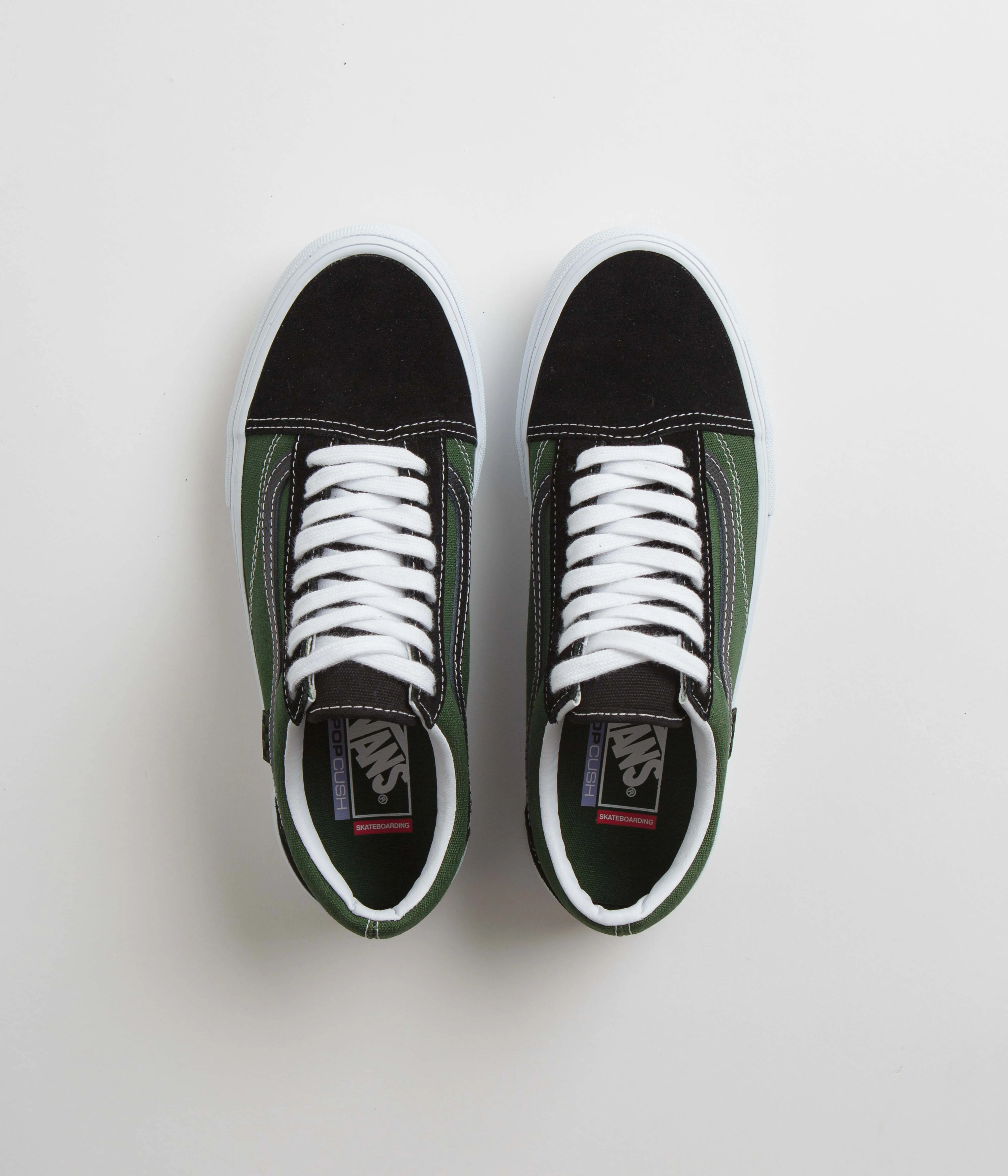 Vans Skate Old Skool Shoes - Safari Black / Greenery