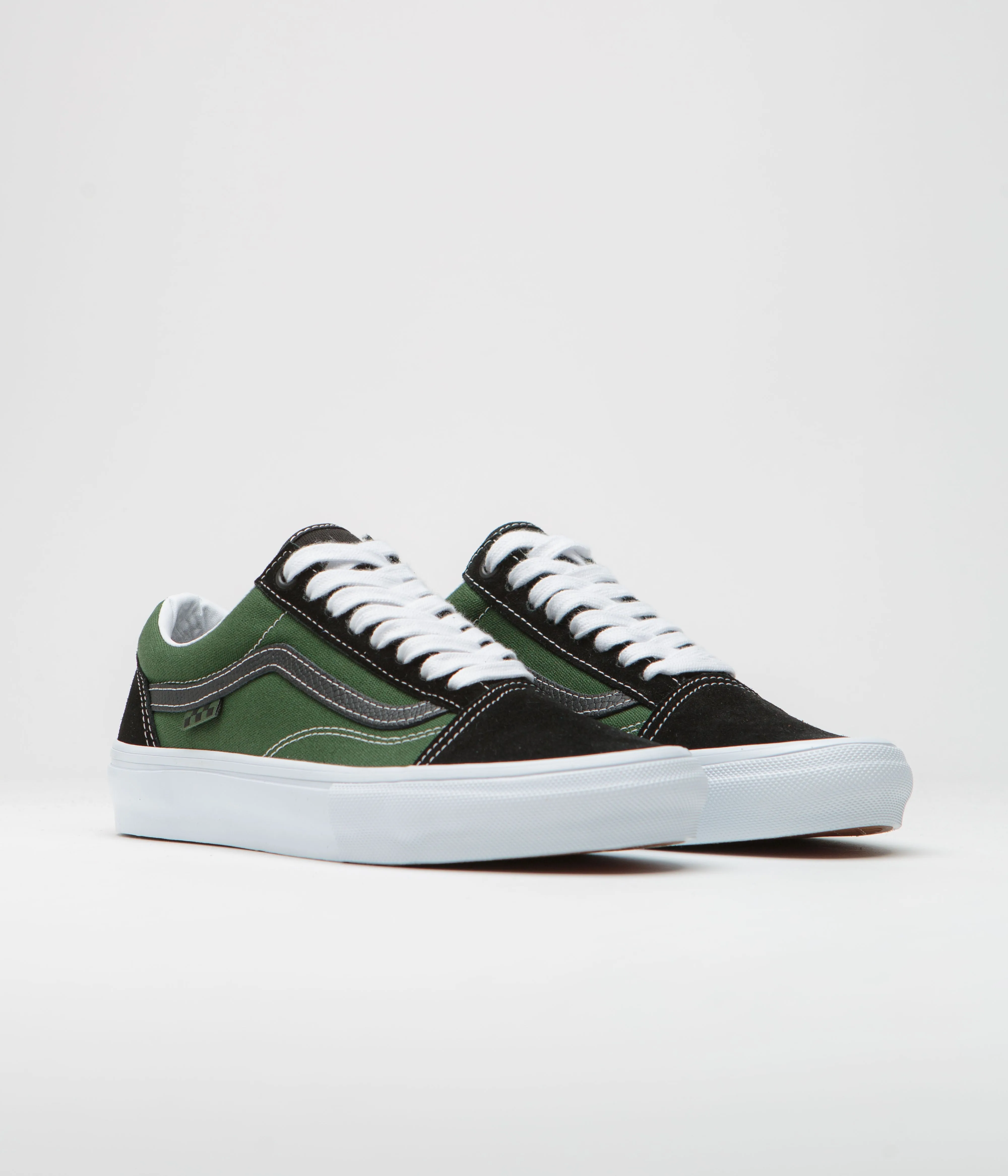 Vans Skate Old Skool Shoes - Safari Black / Greenery