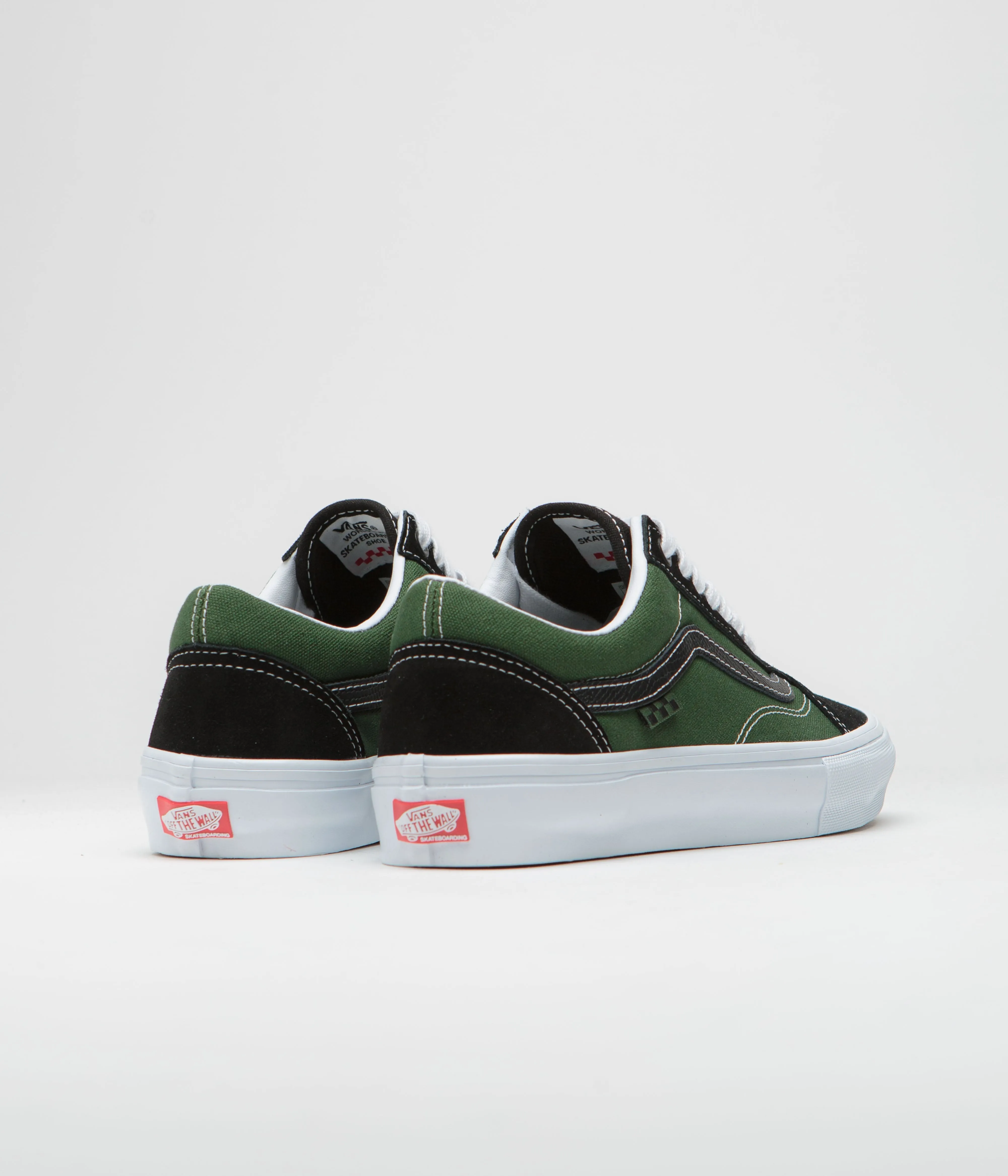 Vans Skate Old Skool Shoes - Safari Black / Greenery