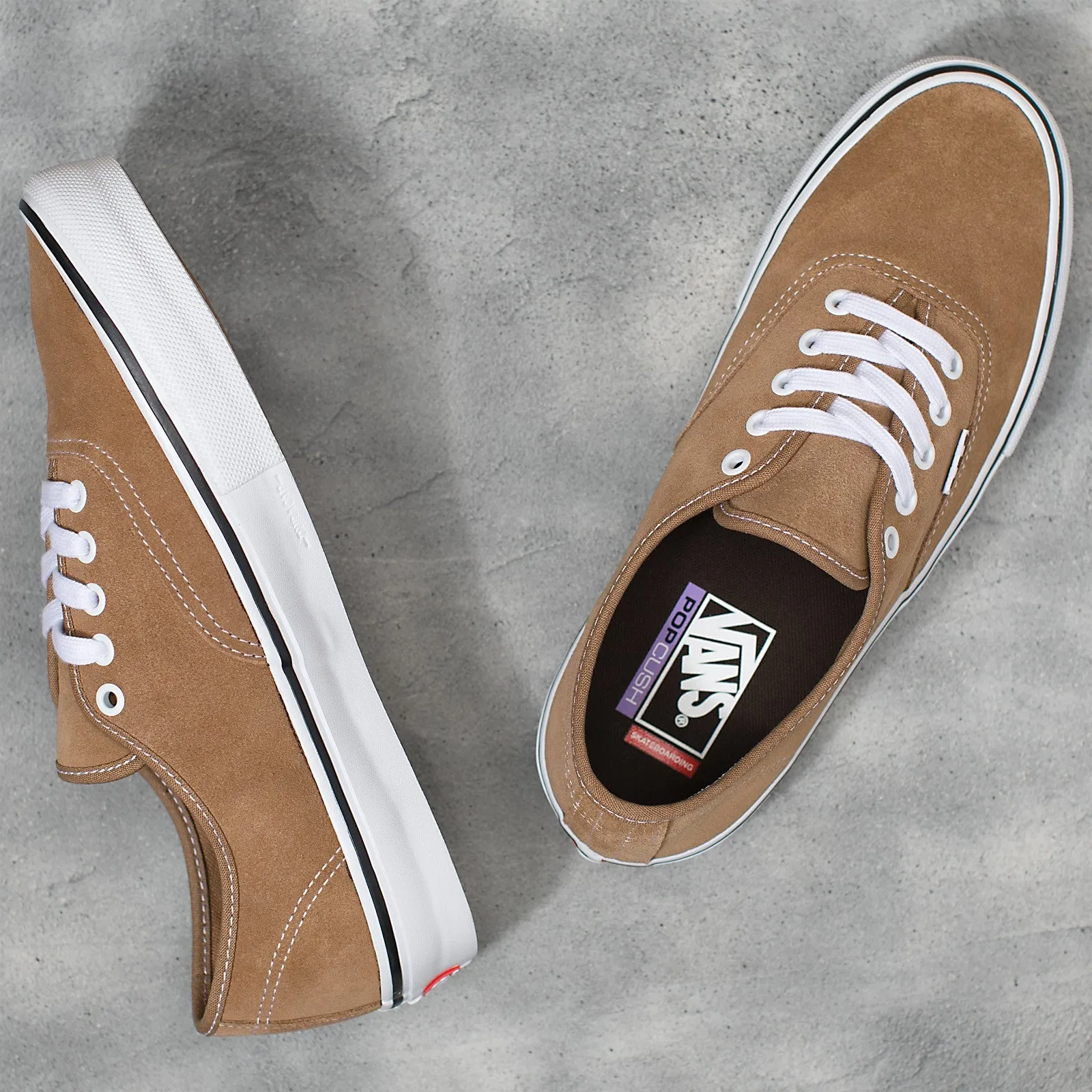 Vans Suede Skate Authentic Skateboard Shoe - Tobacco