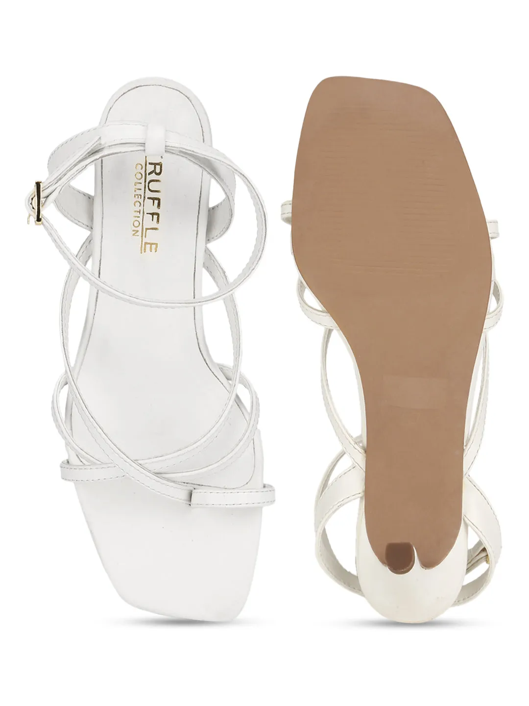 White PU Strappy Stiletto Sandals (TC-ST-1232-WHTPU)