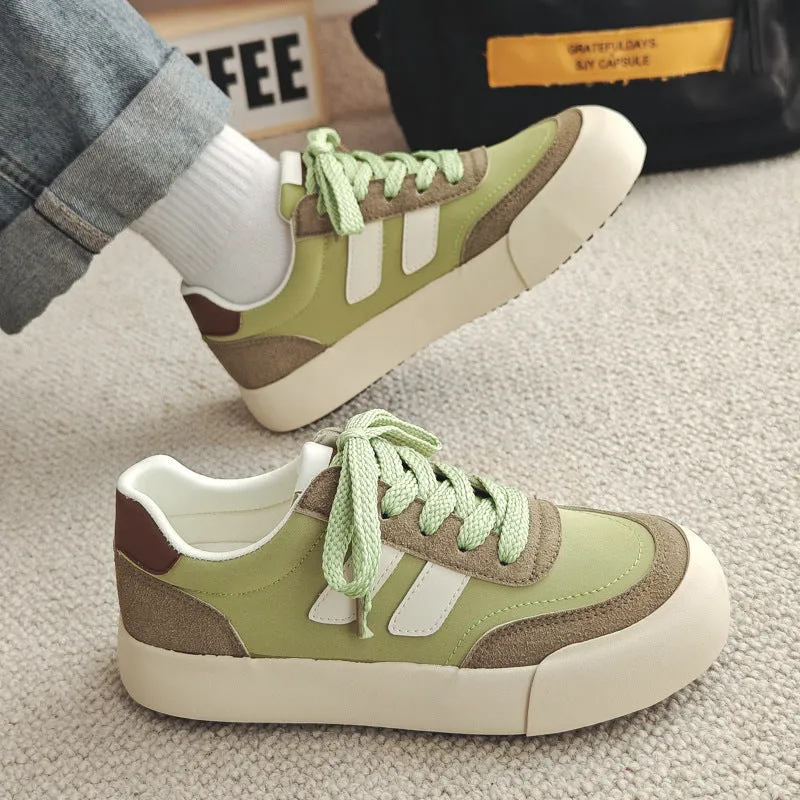 Women Fashion Color Matching Flat Casual Shoes