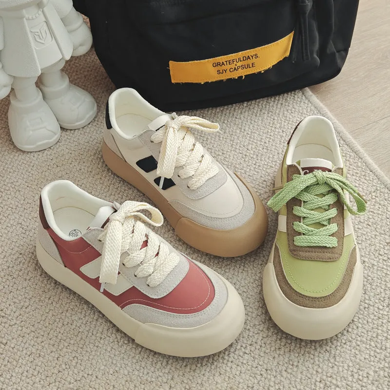 Women Fashion Color Matching Flat Casual Shoes