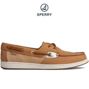 Women's Coastfish Tan/Gold Boat Shoe (STS85161)