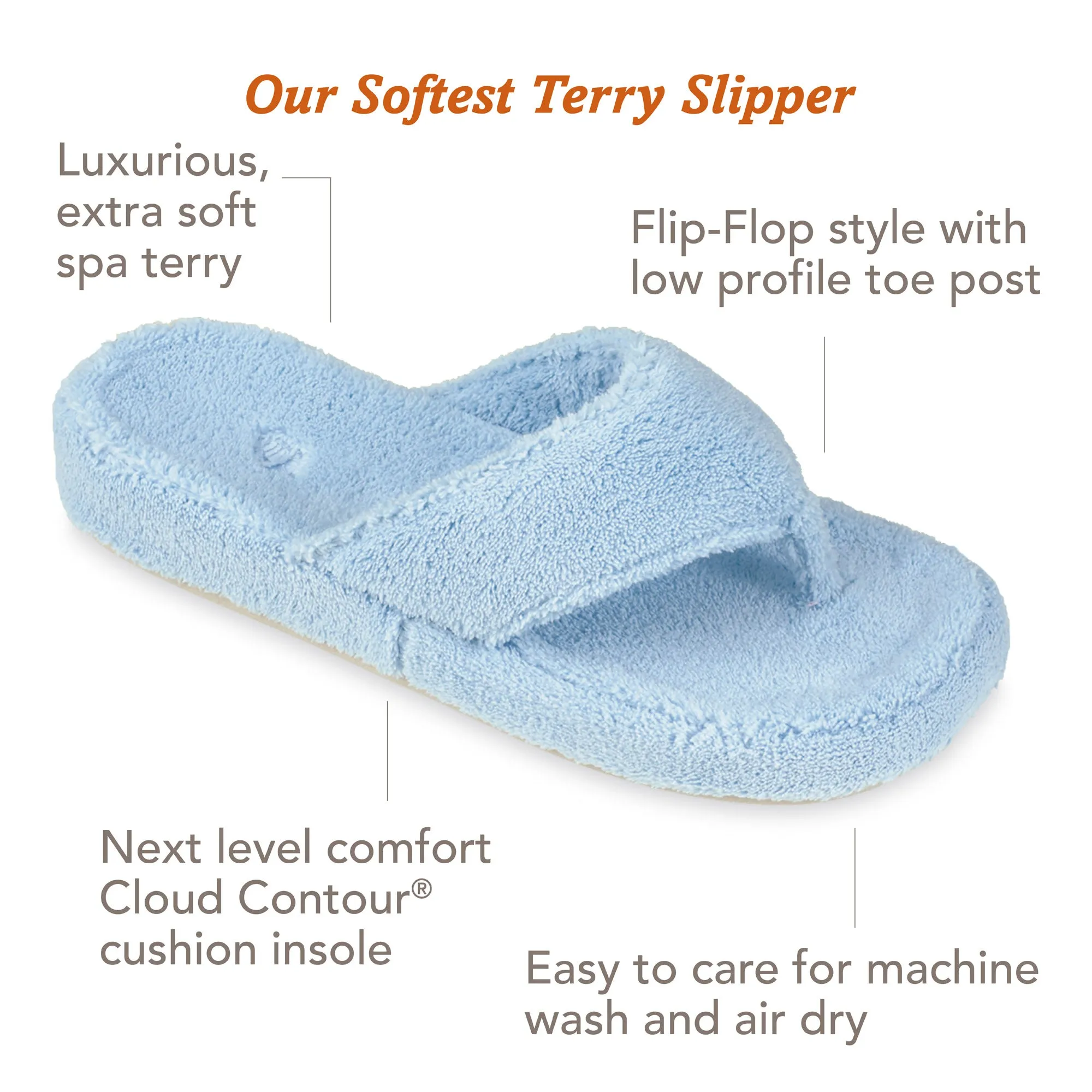 Women's Spa Thong Slippers with Cloud Contour® Cushioning