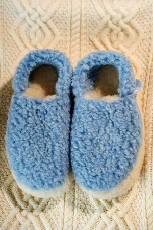 Wool slippers Light Blue