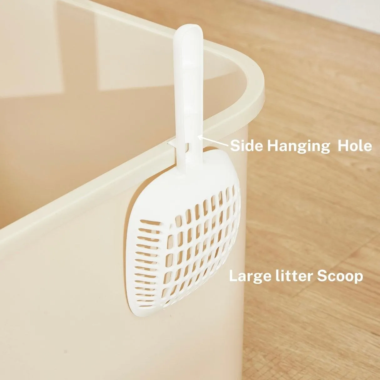 XXL Large Cat Litter Box for Large Cats with Scoop & Storage