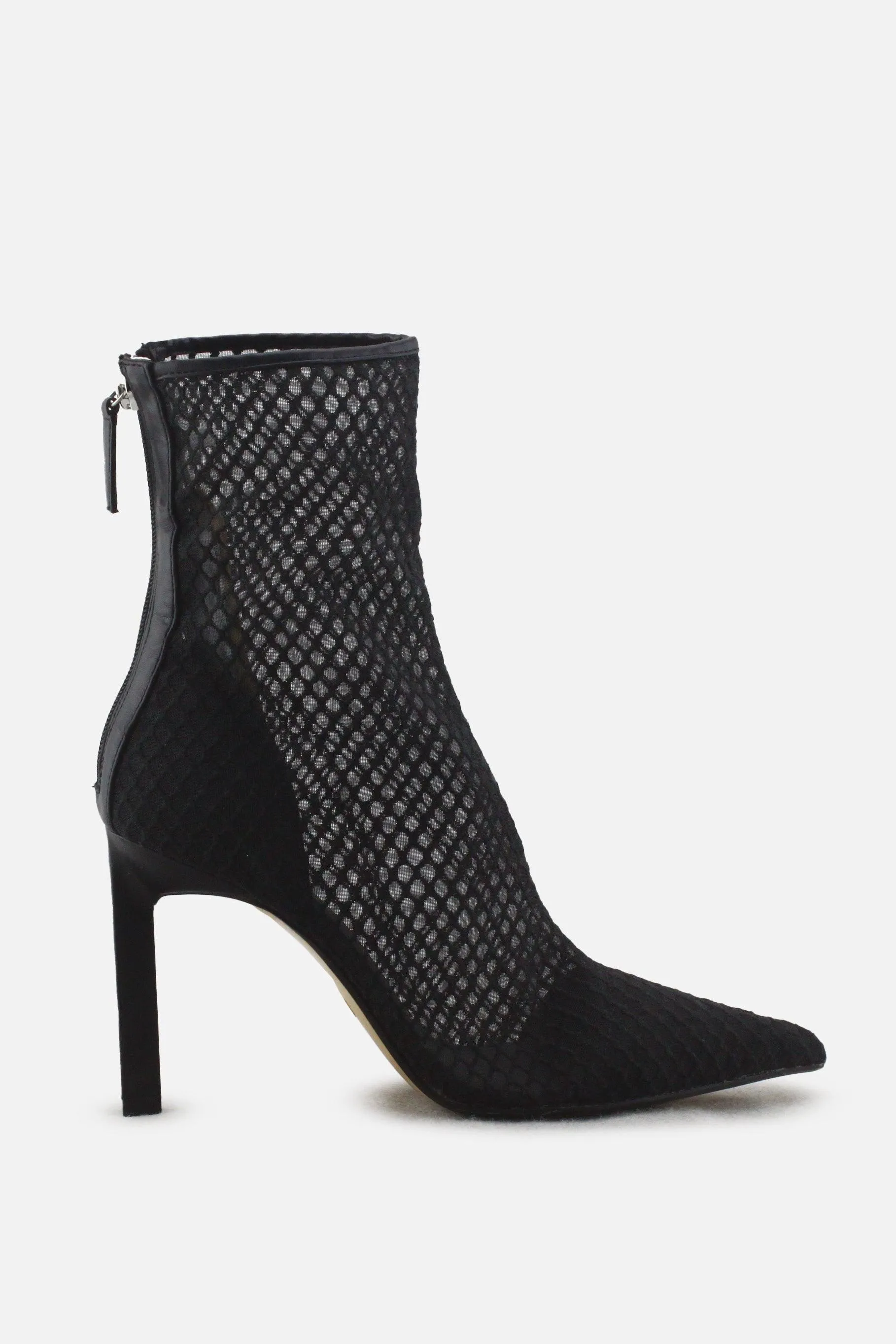 Zara Zipper Knitted Stilettos Ankle Boots | Textile