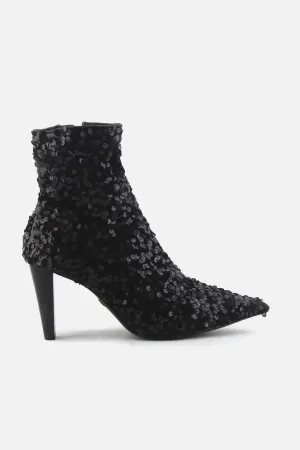 Zara Zipper Stilettos Ankle Boots | Textile